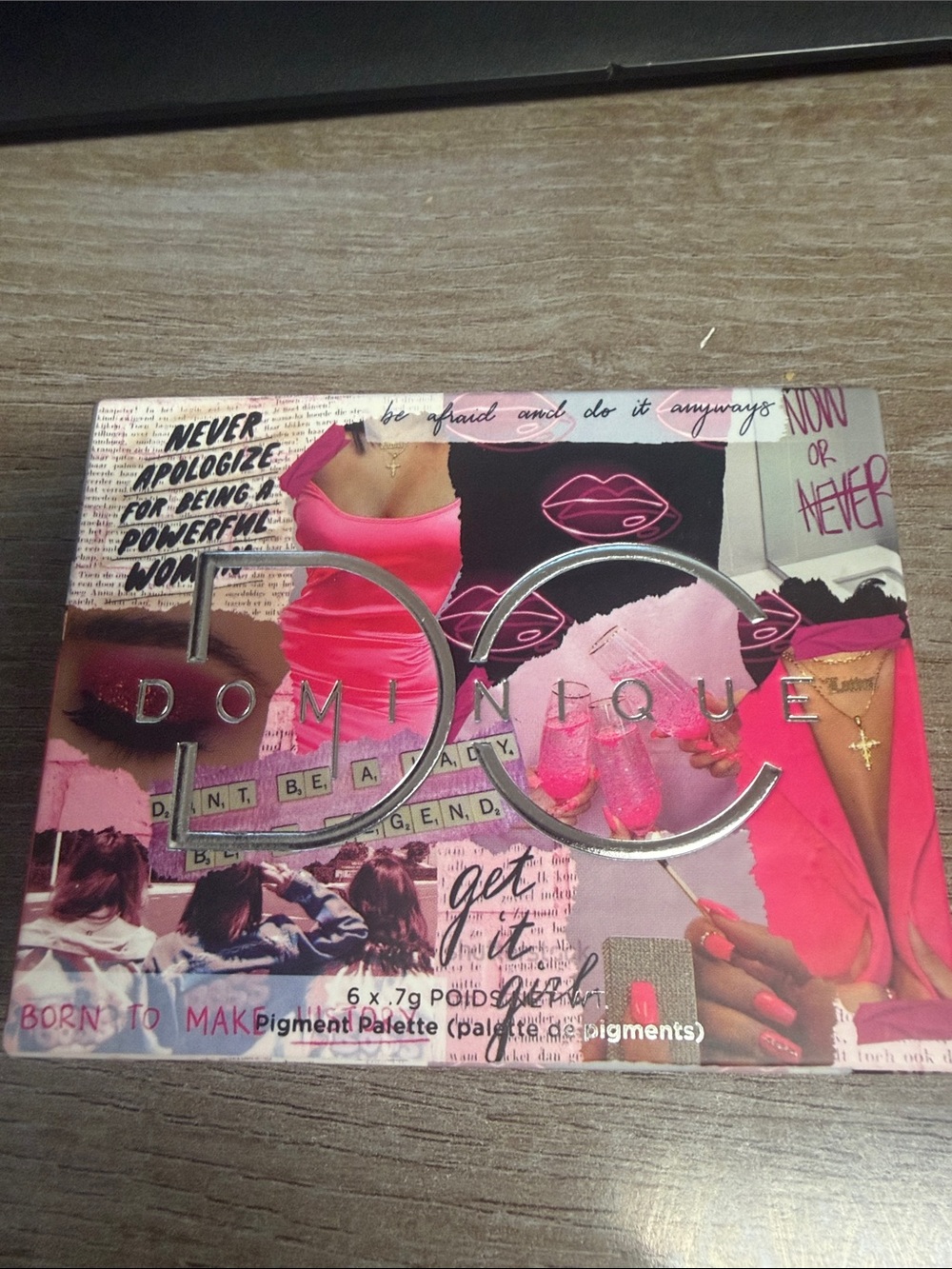 Dominique Never Apologize Pink Eyeshadow Graphic Pigment Palette-6 Shades 6 x 7g